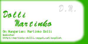 dolli martinko business card